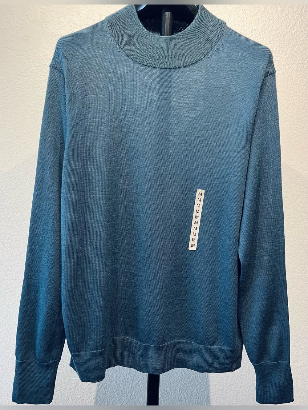 Muji Wool Mockneck Sweater in Smoky Blue - Size M (Women’s)